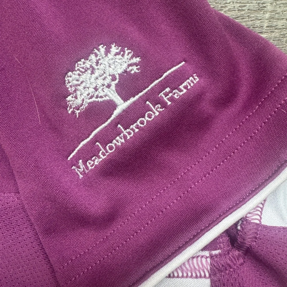Adidas Golf Mens ClimaCool Purple Polo Shirt XL Meadowbrook Farms Pocket RN88387